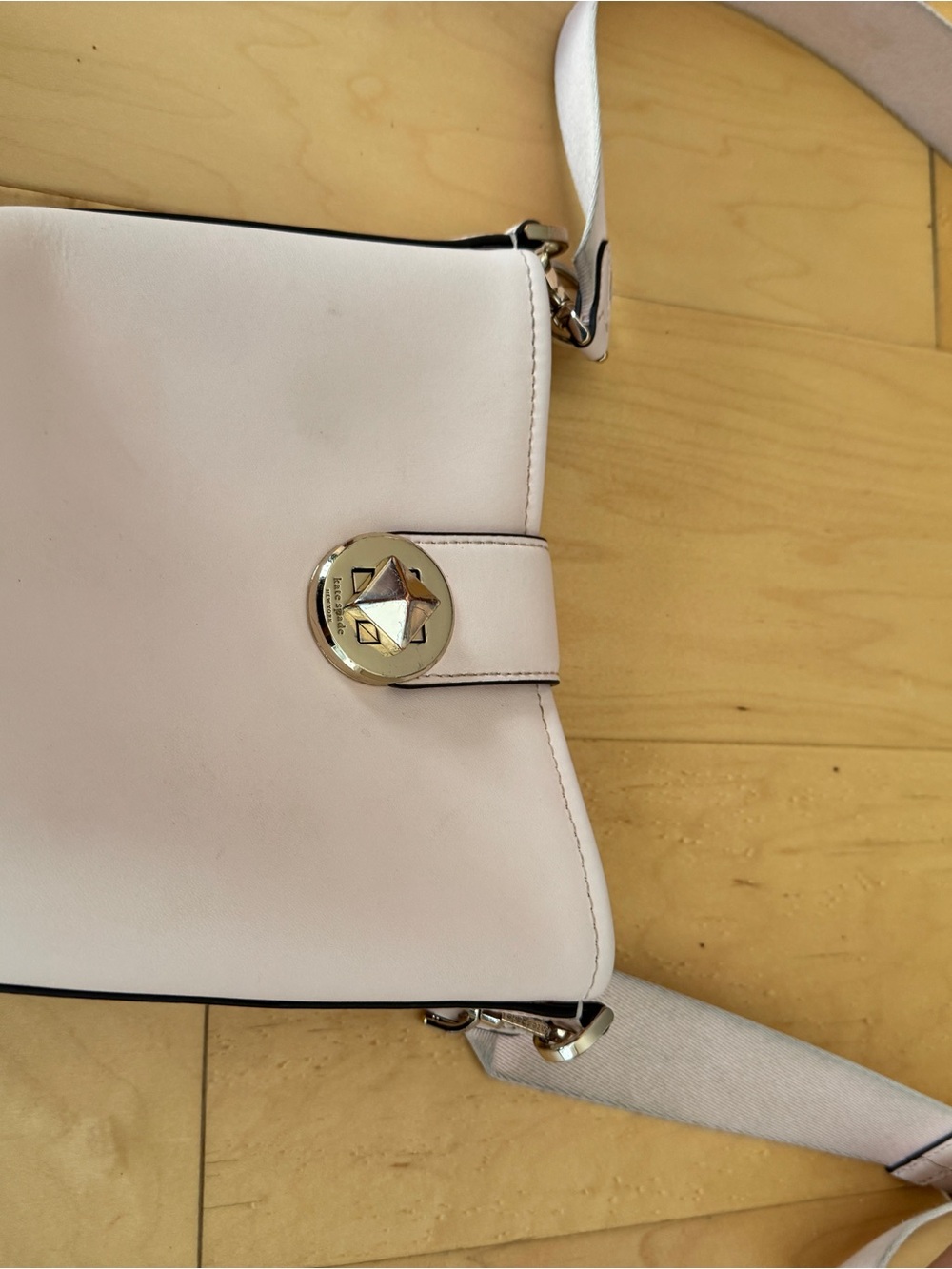 kate spade Cream Crossbody Bag with Gold Turn-Lock